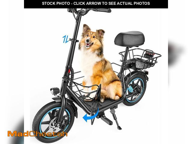 Lot 74-13073393 - Gyroor C1 Plus Electric Scooter for Adults with Seat &amp; Pet Basket - 30 Miles Range 650W Motor 48...