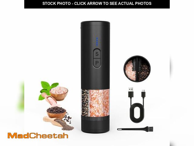 Lot 74-13542565 - Electric Salt and Pepper Grinder Set, 2 in 1 Dual Bins USB Rechargeable Refillable Automatic Salt an...