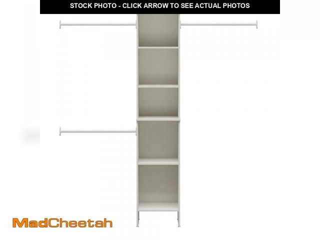 Lot 74-12147864 - StyleWell Westport 17 in. W x 83.25 in. H White Laminate Board Traditional Closet System Tower - UNU...