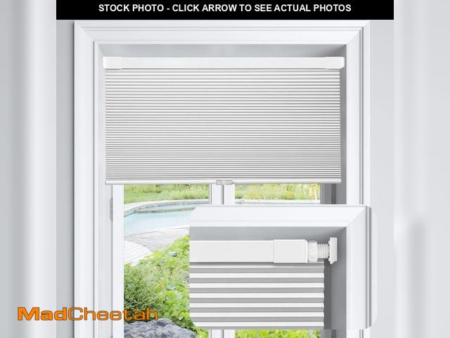 Lot 74-12512053 - LazBlinds Cordless Cellular Shades, No Tools No Drill Blackout Honeycomb Shades Pleated Blinds for W...