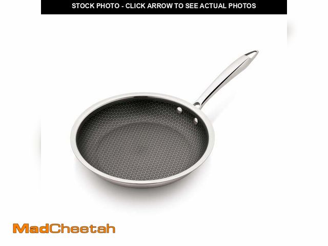 Lot 74-12688695 - Mainstays 12-Inch Tri-Ply Stainless Steel Hybrid Non-Stick Fry Pan with Stainless Steel Cool Touch H...