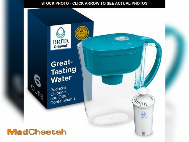 Lot 74-13567158 - Brita Metro Water Filter Pitcher with SmartLight Change Indicator, BPA-Free, Replaces 1,800 Plastic ...
