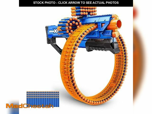 Lot 74-12544493 - X-Shot Insanity Mad Mega Barrel by ZURU with 72 Darts, Air Pocket Technology and Dart Storage, Rotat...