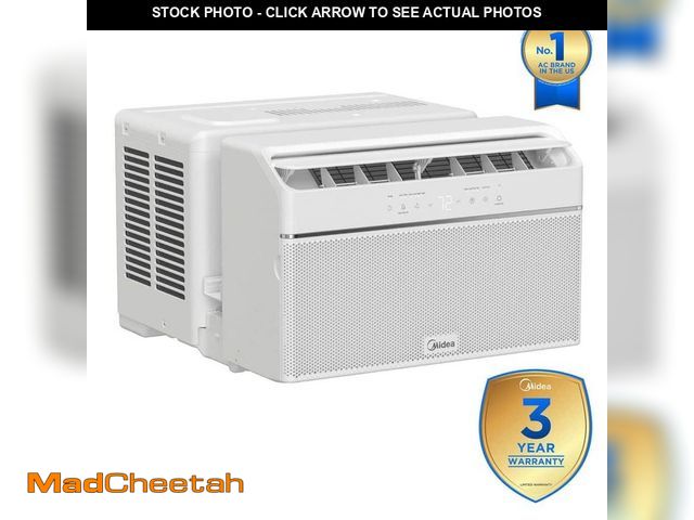 Lot 74-13677947 - Midea 8,000 BTU U+ Smart Inverter Window AC Cools up to 350 sq. ft. w/ Remote, Sleep Mode, Timer, Wi...