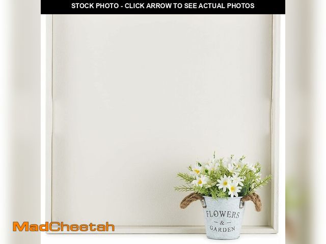 Lot 74-13773233 - Hanobe Square Large Ottoman Tray: Extra Large White Serving Tray for Ottomans Big Leather Decorative...