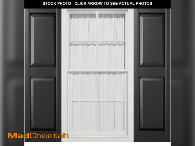 Lot 74-12136177 - Mid America Mid-America 00021280002 Standard Size Williamsburg Double Panel Vinyl Shutters, w/Instal...