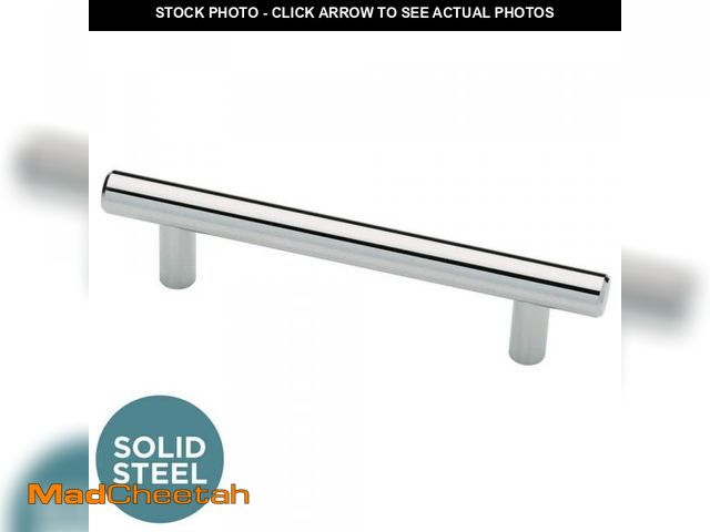 Lot 74-12533562 - Liberty 4-Pack Solid Bar 5-1/16 in. 128 mm Chrome Cabinet Pull - UNUSED