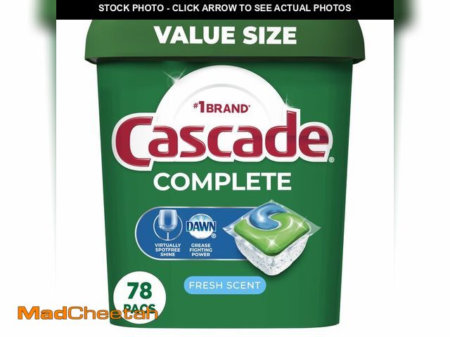 Lot 74-13567374 - Cascade Complete Dishwasher Pods - Fresh Scent ActionPacs, Dishwasher Detergent, Dishwasher Soap, De...