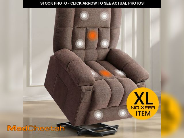 Lot 74-13121484 - Sweetcrispy Power Lift Recliner Chair with Vibration Massage and Heat for Elderly, Ergonomic Overstu...