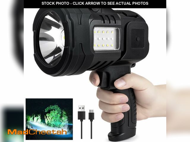 Lot 74-14061871 - Lylting Rechargeable Spotlight Flashlight, 2,000,000 Lumens Super Bright Spotlight Outdoor with Cob ...