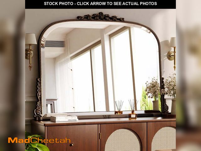 Lot 74-14603583 - YVANLA 32"x44" Vanity Bathroom Mirror Decor Wall Mirror, Antique Bronze - UNUSED