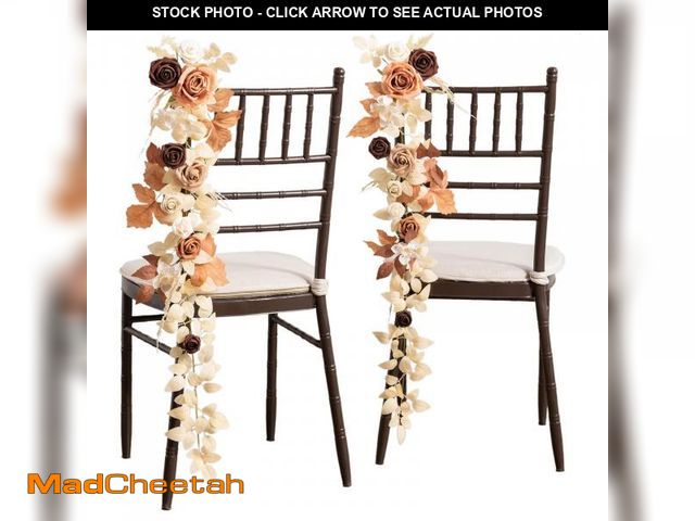 Lot 74-12117415 - Ling's Moment Fall 10pcs Wedding Chair Decorations Aisle Floral Swag Artificial Pew Flowers Hanging ...