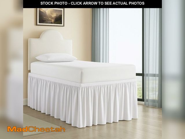 Lot 74-12875490 - Cottington Lane Extended Ruffled College Dorm Bed Skirt Twin XL 36 Inch Drop, Premium Quality 1800 B...