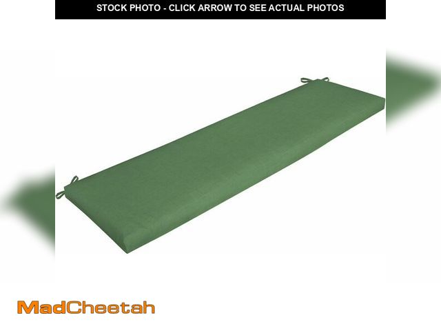 Lot 74-14305346 - Arden Outdoor Bench Cushion, 46 x 17, Rain-Proof, Fade Resistant Bright Moss Green Leala - UNUSED