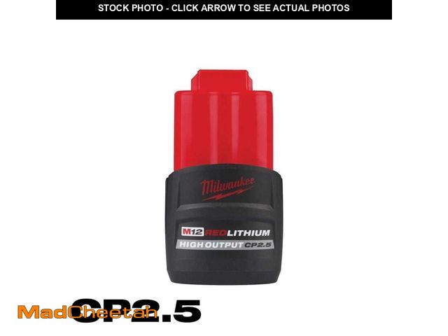 Lot 74-14257039 - Milwaukee M12 12V Lithium-Ion CP High Output 2.5 Ah Battery Pack - UNUSED
