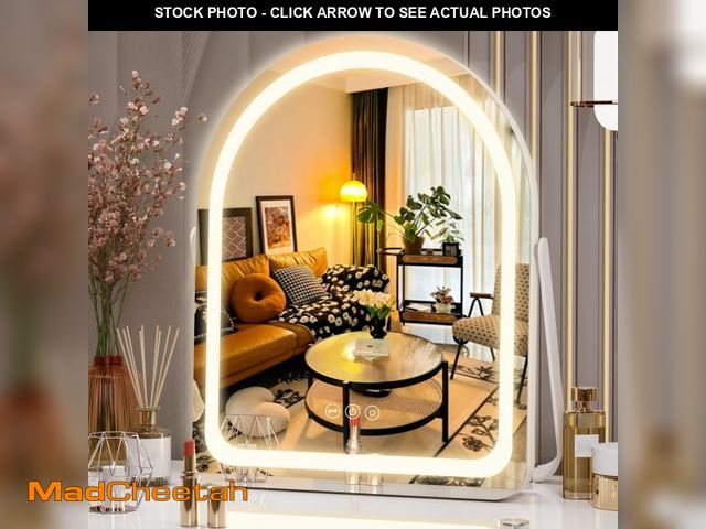 Lot 74-12307584 - Hasipu Vanity Mirror with Lights, 11"Ãâ 14" Arched LED Makeup Mirror, Lighted Makeup Mirror with ...