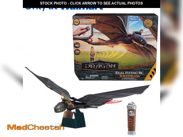 Lot 74-12525704 - Dreamworks Dragons, How to Train Your Dragon, Remote Control Flying Toothless Toy, Walmart Exclusive...