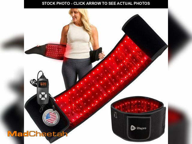 Lot 74-12502513 - Lifepro Red Light Therapy Belt - 660nm &amp; 850nm Near Infrared &amp; Red Light Therapy for Body- M...
