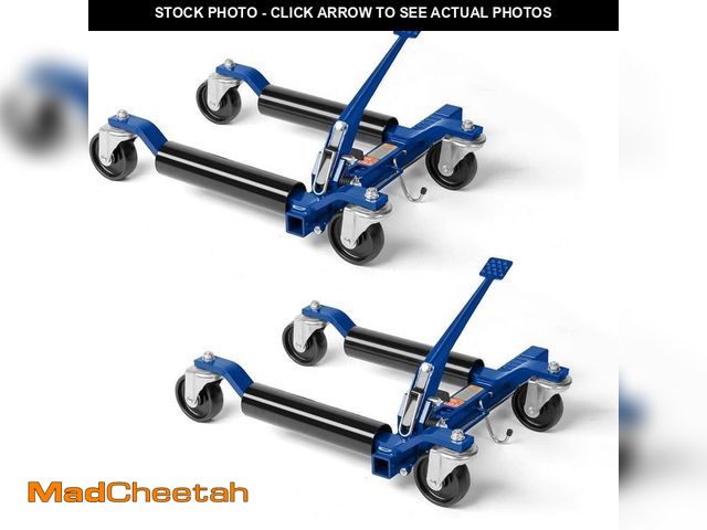Lot 74-12558016 - Karl home 1500 lbs. Capacity Mechanical Car Wheel Dolly in Blue 2-Pack - UNUSED