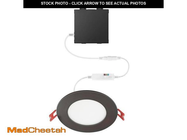 Lot 74-14325919 - Commercial Electric Premium Series 4 in. LED, 2-Level Lumen Select, Ultraslim Canless Recessed Light...