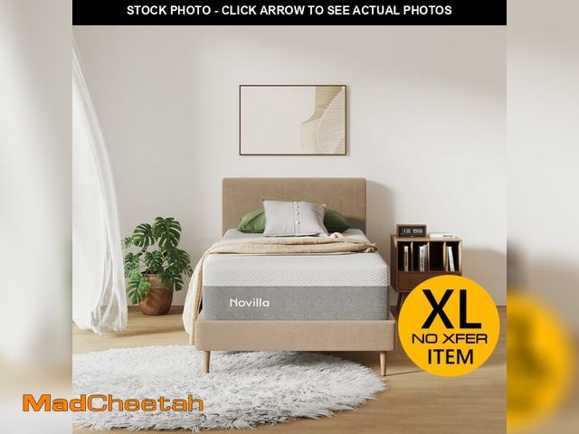 Lot 74-14612982 - Novilla Bliss Mattress Twin XL, 10 Inch Gel Memory Foam Twin XL Mattress - USED