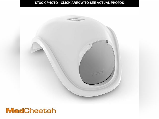 Lot 74-12633175 - Litter Genie Litter Box Hood | Dome Hood with Swinging Flap | White - USED