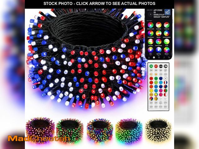 Lot 74-14207787 - Dazzle Bright Smart Color Changing Christmas Lights, 66FT 200 LED RGB String Lights with Remote &amp...