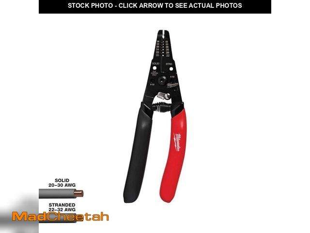 Lot 74-12796021 - Milwaukee 20-32 AWG Low Voltage Wire Stripper/Cutter with Dipped Grip - UNUSED