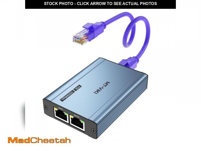 Lot 74-12310548 - MT-VIKI 48V POE Ethernet Splitter 1 to 2 1000Mbps, 60W (No Power Supply Required), POE Gigabit Dual ...