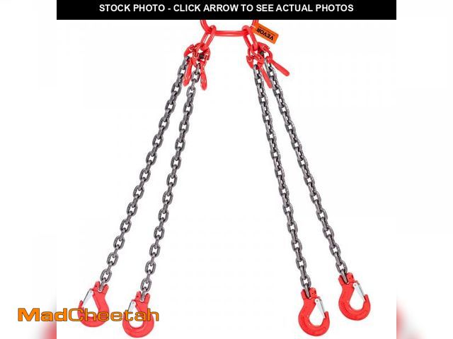 Lot 74-12538189 - *SEE DETAILS* VEVOR Chain Sling, 5/16 Inch X 5 Ft Lifting Chains with Hooks, G80 Engine Chain Hoist ...