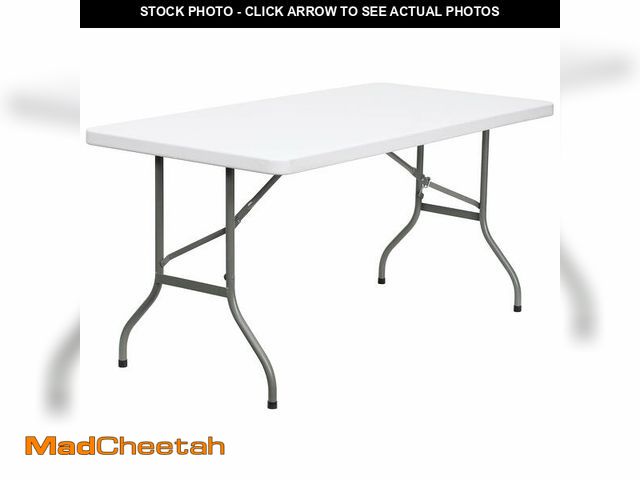 Lot 74-12571972 - Flash Furniture Elon 5' Rectangular All-Occasion Plastic Folding Event Table, Foldable Portable Banq...