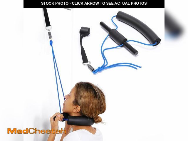 Lot 74-12601378 - Cervical Neck Traction Device Over Door Home Use for Neck Pain Relief, Portable Neck Stretcher Strap...