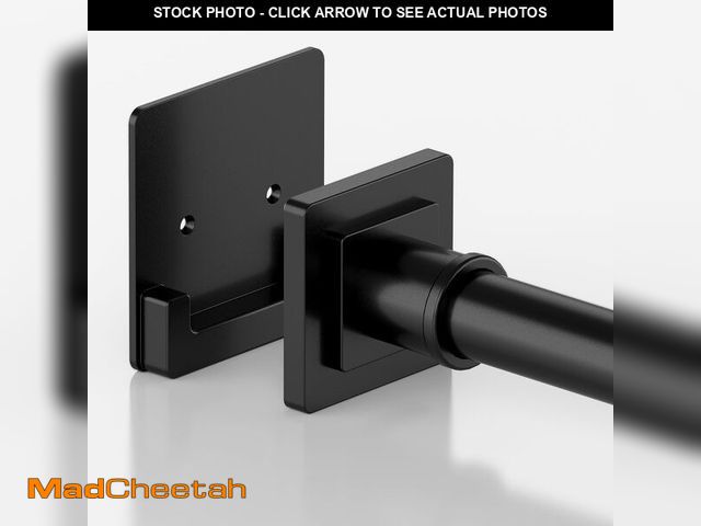 Lot 74-14303297 - UIOSANRT Matte Black Shower Curtain Rod 31-79 inches with Holders, Stainless Steel Shower Rod &amp; ...