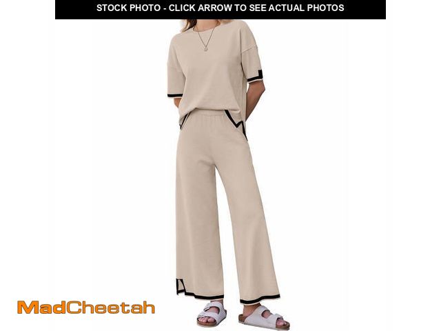 Lot 74-12835234 - Avidlove Lounge Sets for Women Travel Outfits 2 Piece Sets Knit Short Sleeve Sweater Loungwear Size ...