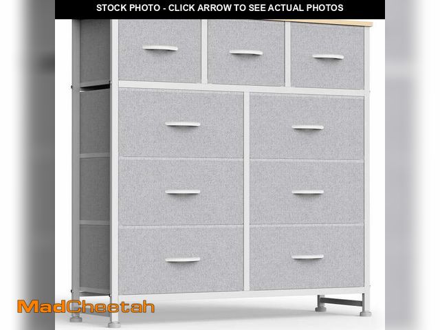 Lot 74-13779233 - edx 9 Drawers Fabric Dresser for Bedroom, Drawer Organizer Storage Cabinet for Closet, Clothes, TV S...