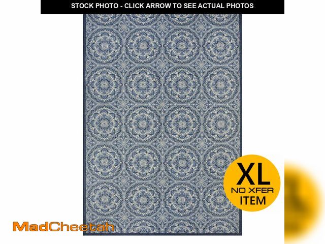 Lot 74-12884703 - Better Homes &amp; Gardens 7âx10â Blue Monarch Medallion Outdoor Rug - UNUSED