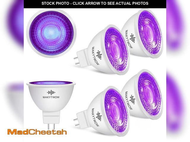 Lot 74-12714523 - MAKYTWOW MR16 LED Light Bulb, Purple, Gu5.3 Bi-pin Base LED Spotlights 12V LED Light for Outdoor Lan...