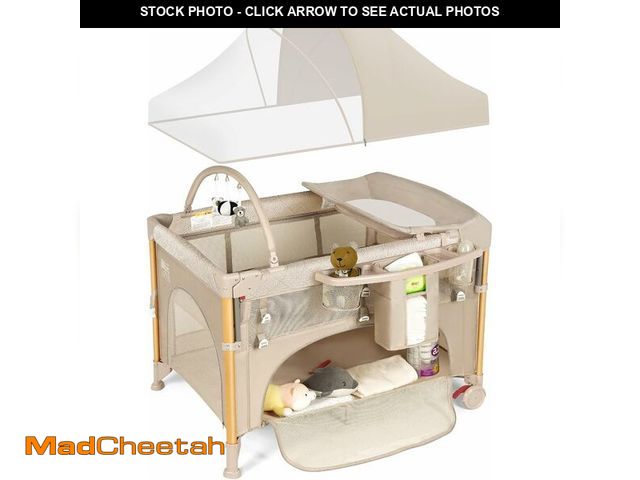 Lot 74-13709196 - Baby Bassinet 5 in 1 Pack and Play,Baby Crib Adjustable Beside Sleeper One-Second &amp;One-Hand Setu...