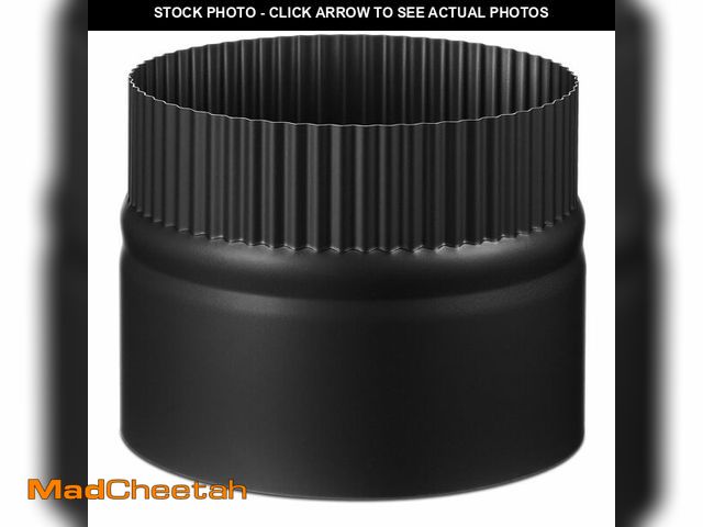 Lot 74-13627019 - LEIFIDE 1 Pcs 6"x 4.72" Stove Collar Adapter Stove Adapter for 6" Diameter Black Single Wall Pipe - ...