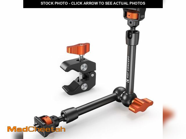 Lot 74-12713547 - K&amp;F Concept 11" Magic Arm Clamp Kit with 1/4" &amp; 3/8" Thread Screw, Articulating Friction Arm...