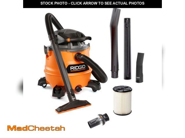Lot 74-14292364 - (FOR PARTS ONLY) RIDGID 16 Gal. 6.5 Peak HP NXT Shop Vacuum HD1600 Wet Dry Vac with Detachable Blowe...