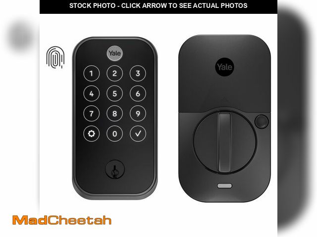 Lot 74-13576703 - Yale Security Assure Lock 2 Touch Deadbolt, Black Suede Keyed Smart Entry Door Lock with Wi-Fi Conne...