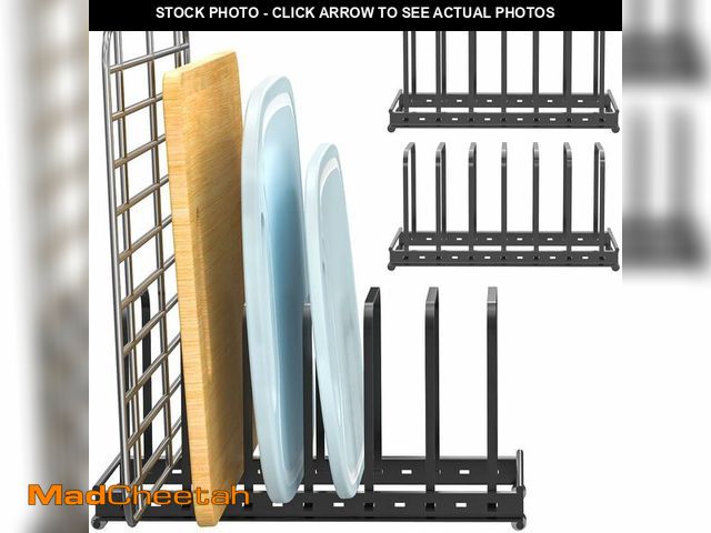 Lot 74-13965966 - TEAMOLA Cutting Board Organizer, 2-Pack Baking Sheet Holder Rack - Metal Adjustable Bakeware Organiz...