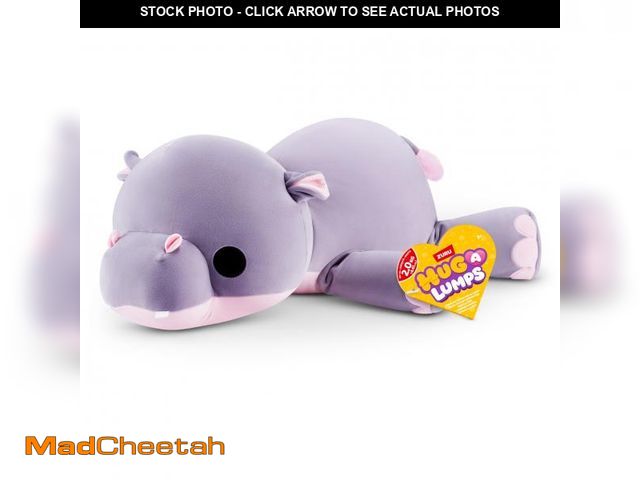 Lot 74-12152131 - Hug-A-Lumps Hippo Harley by ZURU, Large, 4.4 lbs, Cuddly Squishy Weighted Plush, Sleeping Pillow Plu...