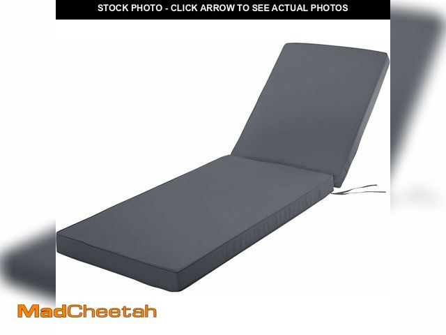 Lot 74-13709380 - (MISSING COVERS)Comcaver Outdoor Chaise Lounge Cushion Set of 2, Fadesafe Water-Repellent Lounge Dec...
