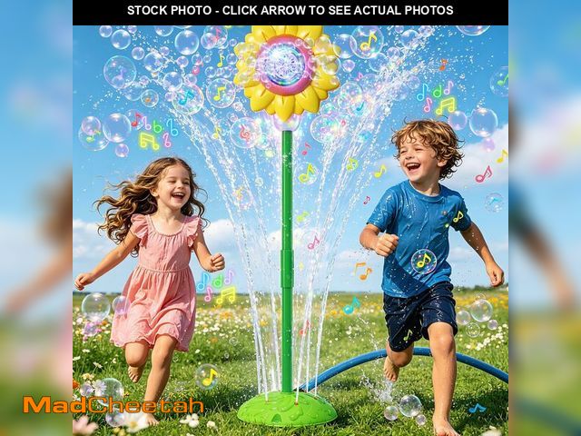 Lot 74-14425679 - EFCRBS Bubble Machine for Kids, Yard Sprinkler for Kids with Lights &amp; Music - UNUSED