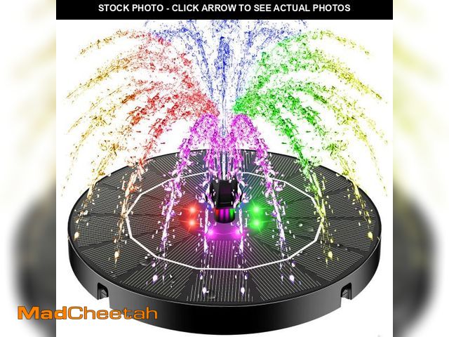 Lot 74-12313605 - SZMP Solar Water Fountain 2025 Upgraded, 3.5W Solar Fountain Pump Garden Bird Bath with Color LED Li...