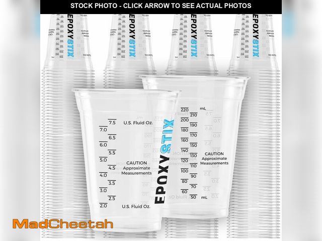 Lot 74-12759804 - [Pack of 250] 10oz Disposable Measuring Cups for Mixing Epoxy Resin - Measurements in mL and Oz - Mu...