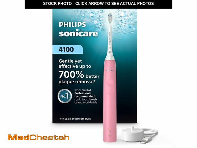 Lot 74-12976510 - Philips Sonicare 4100 Rechargeable Electric Toothbrush, with Pressure Sensor, 2 Intensity Settings, ...