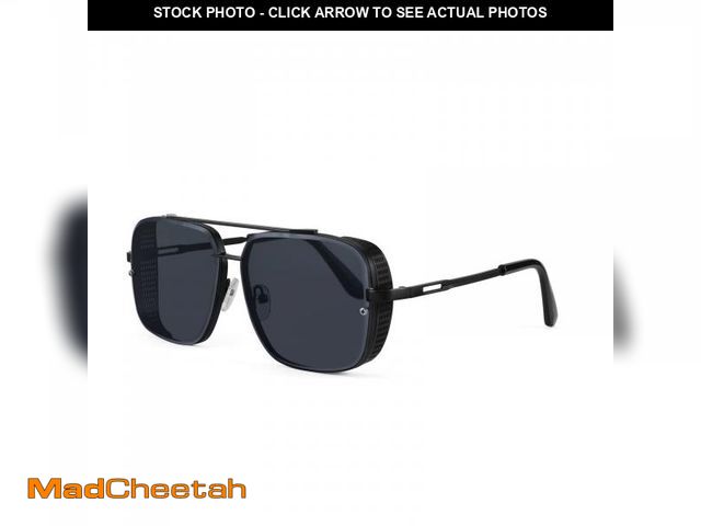 Lot 74-12114466 - FEISEDY Sunglasses Mens Women Vintage Aviator Square Trendy Metal Steampunk Fishing Driving Sun Glas...
